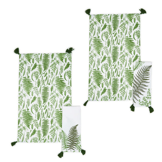 Fanciful Fern (Set of 2) Dish Towels with Tassels-Home/Giftware-Kevin's Fine Outdoor Gear & Apparel