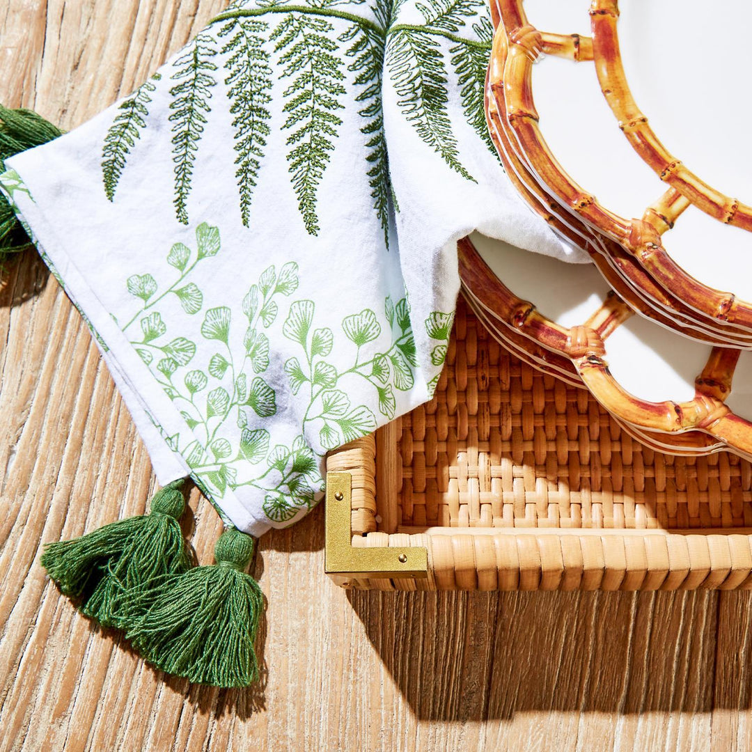 Fanciful Fern (Set of 2) Dish Towels with Tassels-Home/Giftware-Kevin's Fine Outdoor Gear & Apparel