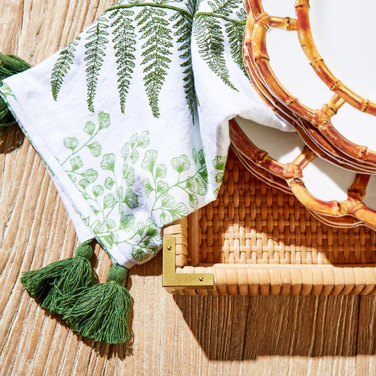 Fanciful Fern (Set of 2) Dish Towels with Tassels-Home/Giftware-Kevin's Fine Outdoor Gear & Apparel