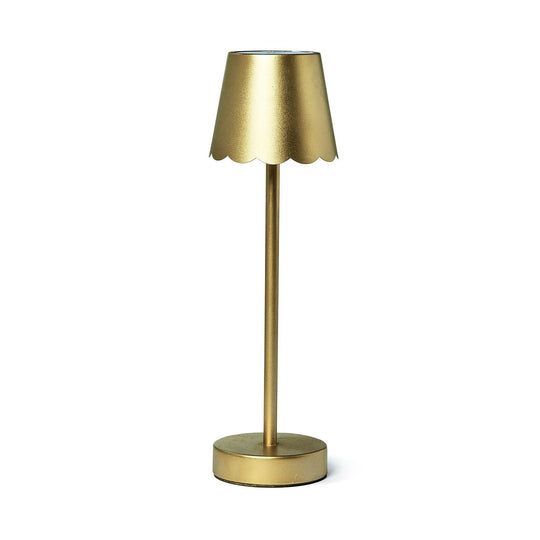 Led Portable Cordless Table Lamp with Scalloped Edge Shade-Home/Giftware-Kevin's Fine Outdoor Gear & Apparel