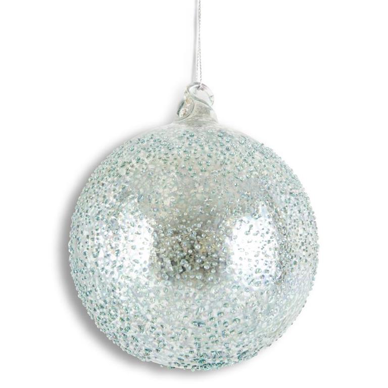4.75" Textured Mercury Glass Round Ornament-Home/Giftware-Light Blue-Kevin's Fine Outdoor Gear & Apparel