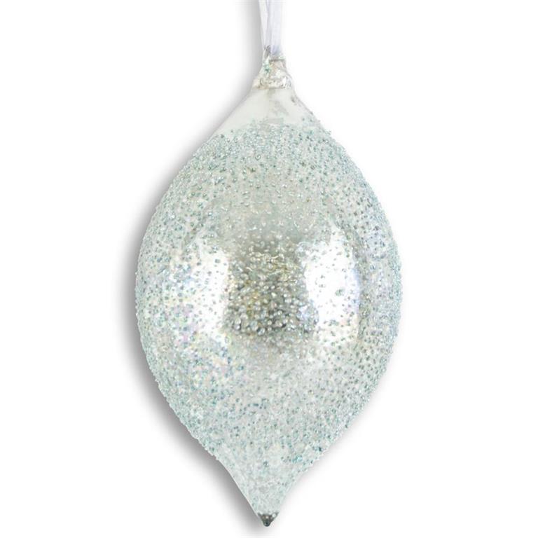 8.5" Textured Mercury Glass Teardrop Ornament-Home/Giftware-Light Blue-Kevin's Fine Outdoor Gear & Apparel