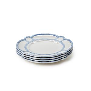 Bamboo Touch Dinner Plates with Bamboo Rim (Set of 4)-Home/Giftware-French Blue-Kevin's Fine Outdoor Gear & Apparel