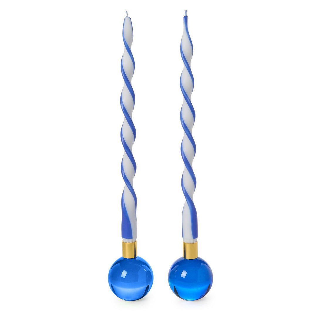 Blue Taper Candleholders (Set of 2)-Home/Giftware-Kevin's Fine Outdoor Gear & Apparel