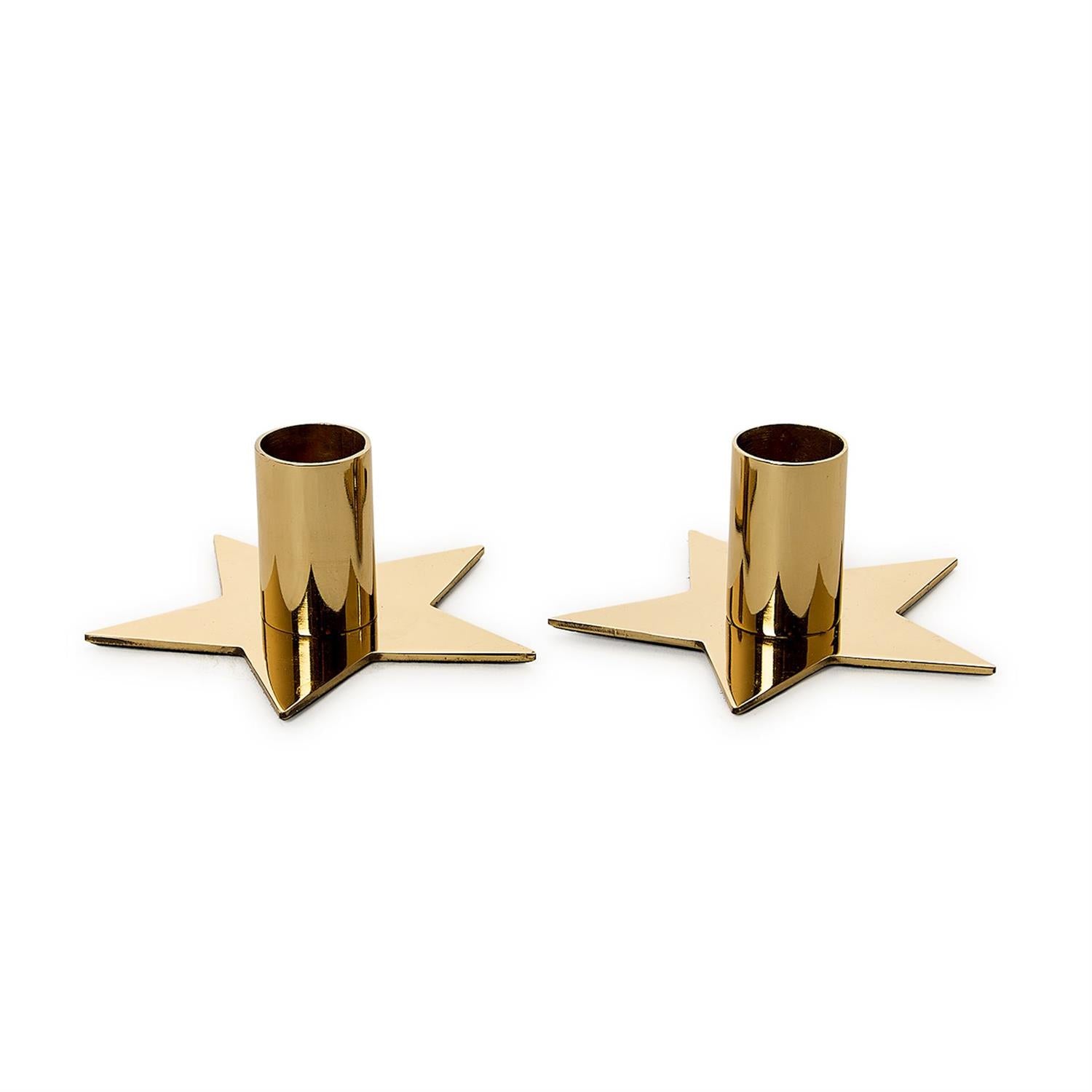 Star Shape Metallic Gold Metal Taper Candleholder-Home/Giftware-Kevin's Fine Outdoor Gear & Apparel