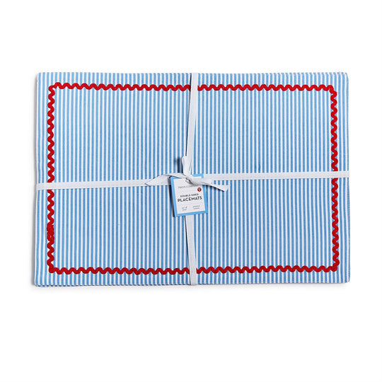 Red, White, and Bloom Double Sided Fabric Placemat (Set of 4)-Home/Giftware-Kevin's Fine Outdoor Gear & Apparel