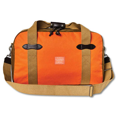 Filson Tin Cloth Medium Duffle Bag-Luggage-Dark Tan/Flame-Kevin's Fine Outdoor Gear & Apparel