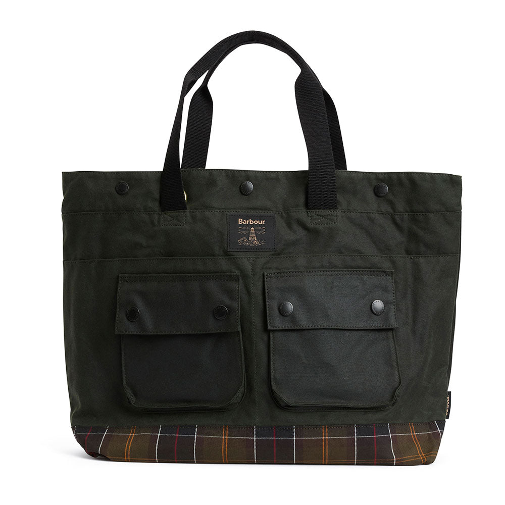 Barbour Field Wax Tote Bag-Home/Giftware-Sage/Classic-Kevin's Fine Outdoor Gear & Apparel