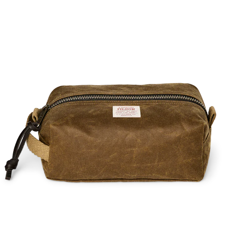 Filson Tin Cloth Waxed Canvas Travel Kit-Luggage-Dark Tan-Kevin's Fine Outdoor Gear & Apparel