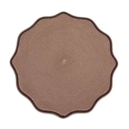 16" Autumn Piped Scalloped Oxford Placemat