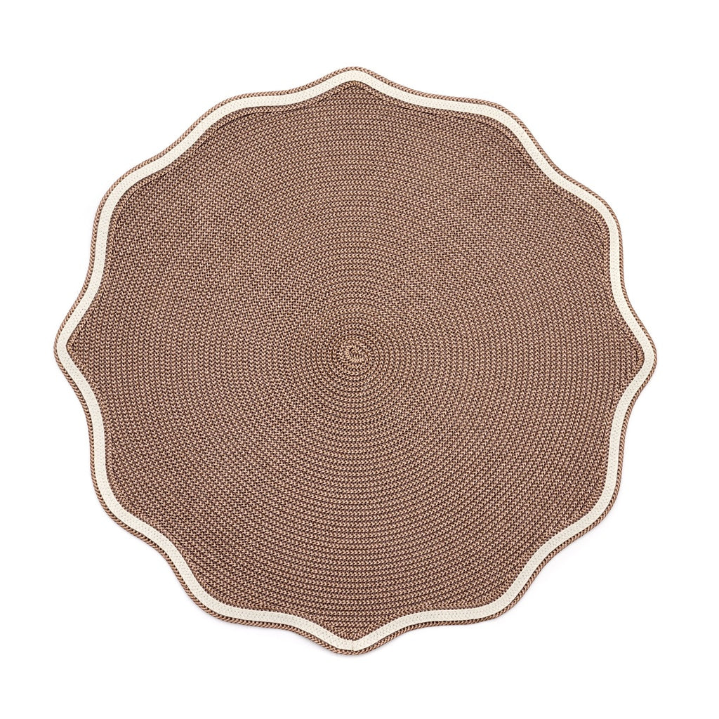 16" Autumn Piped Scalloped Oxford Placemat