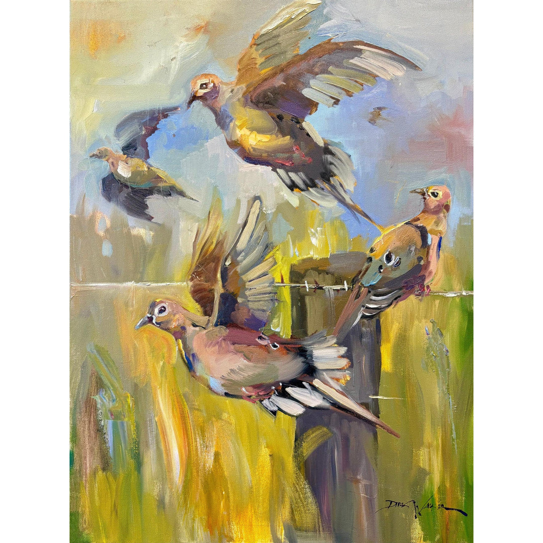 "Boy, I Hate September-Dove Season" Original Painting by Dirk Walker