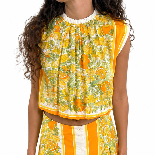 Love The Label Cammie Top-Women's Clothing-Orange Blossom Print-XS-Kevin's Fine Outdoor Gear & Apparel