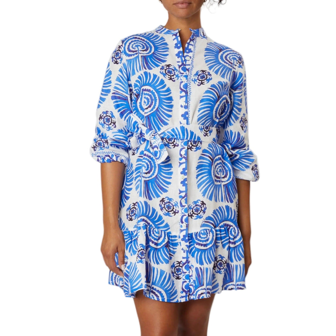 Ferinando Fusco Frou Frou Shirt Dress-Women's Clothing-Bali-S/M-Kevin's Fine Outdoor Gear & Apparel