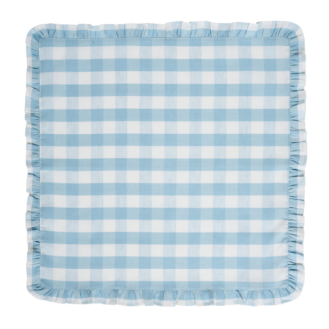 Juliska Gingham Ruffle Napkin (Set of 4)-Home/Giftware-Ocean-Kevin's Fine Outdoor Gear & Apparel