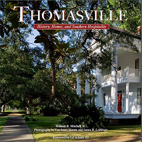 Book cover featuring a white Southern mansion with columns, surrounded by lush green trees and a sidewalk.