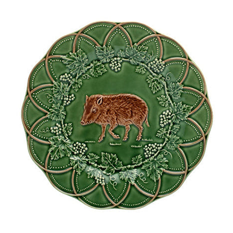 Bordallo Snack Plate-Home/Giftware-Green/Brown Boar-ONE SIZE-Kevin's Fine Outdoor Gear & Apparel