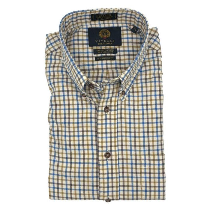 Viyella Plaid Button Down Long Sleeve Sport Shirt-Men's Clothing-String-S-Kevin's Fine Outdoor Gear & Apparel