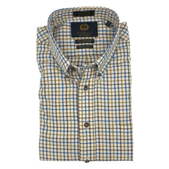 Viyella Plaid Button Down Long Sleeve Sport Shirt-Men's Clothing-String-S-Kevin's Fine Outdoor Gear & Apparel