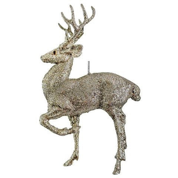 7" Glitter Deer Ornament