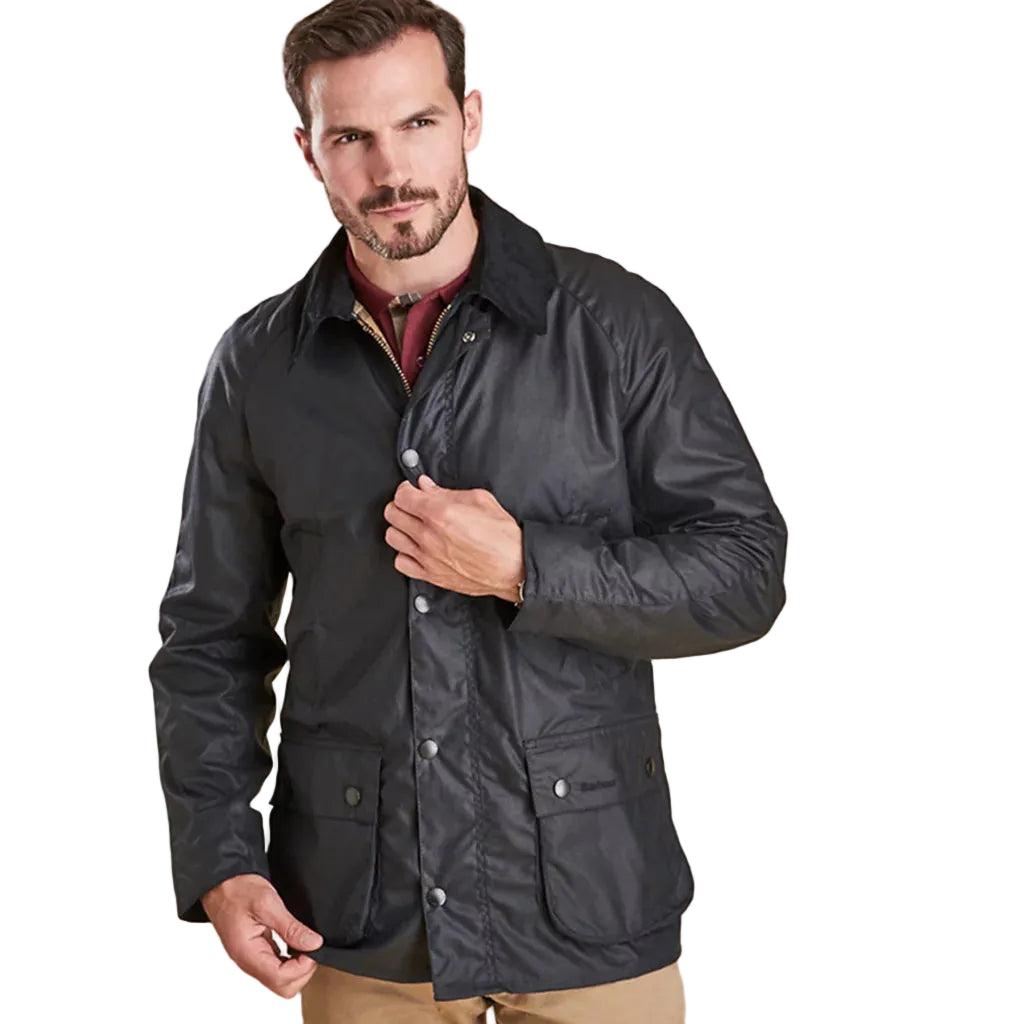 Barbour Washed Ashby Wax Jacket-Men's Clothing-Kevin's Fine Outdoor Gear & Apparel