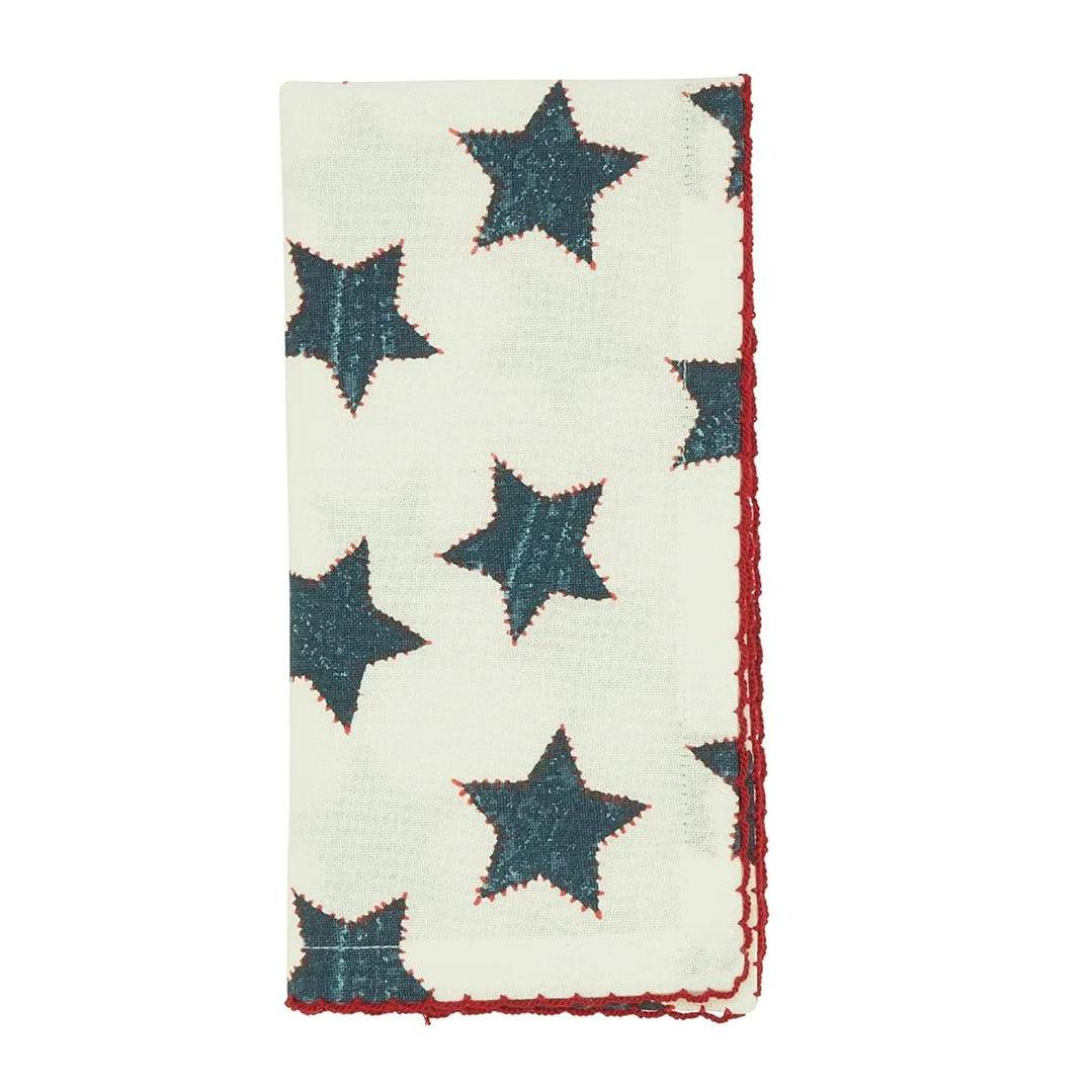 Whip Stitched Stars Design 18" Napkins-Home/Giftware-Kevin's Fine Outdoor Gear & Apparel