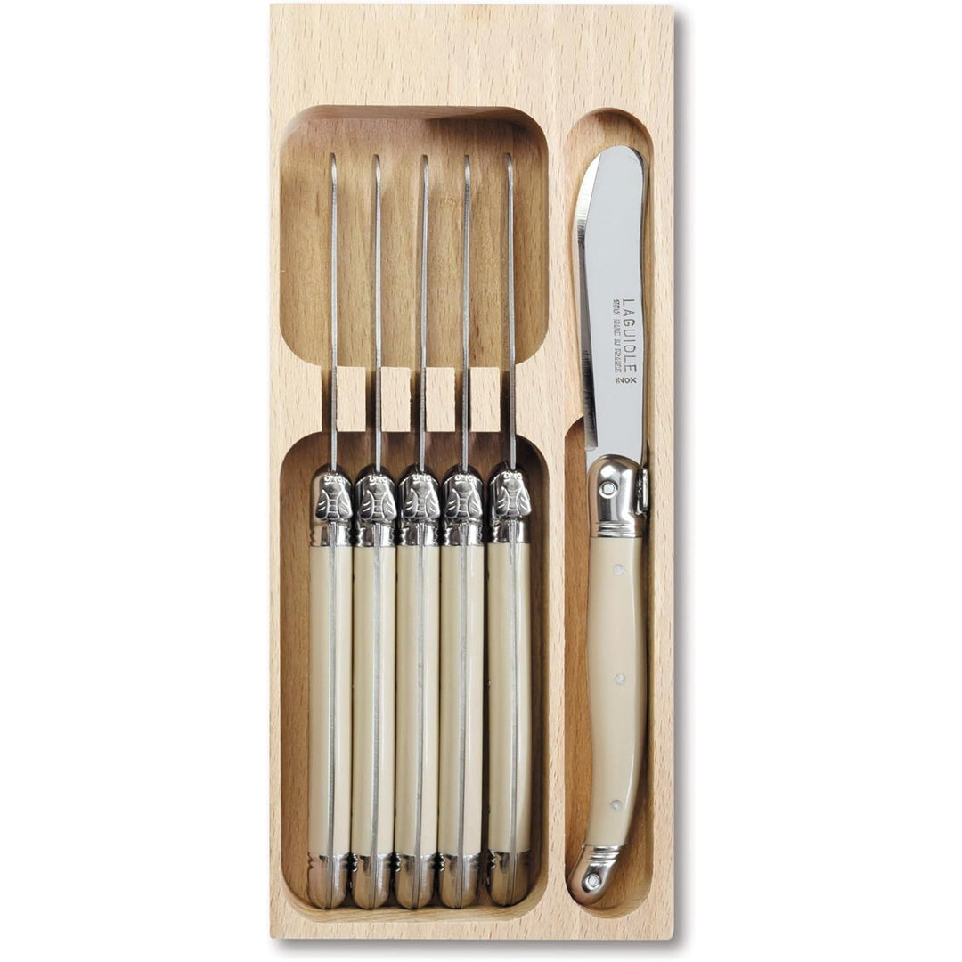 Laguiole Butter Knife Set (6 Pc.)-Home/Giftware-Ivory-Kevin's Fine Outdoor Gear & Apparel