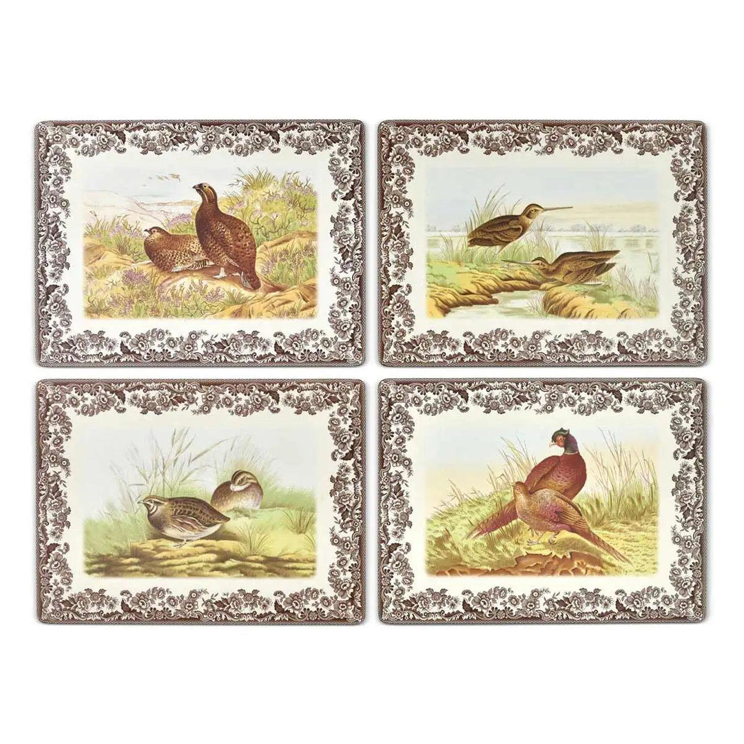Spode Woodland Gamebird Rectangular Placemats (Set of 4)-Home/Giftware-Kevin's Fine Outdoor Gear & Apparel