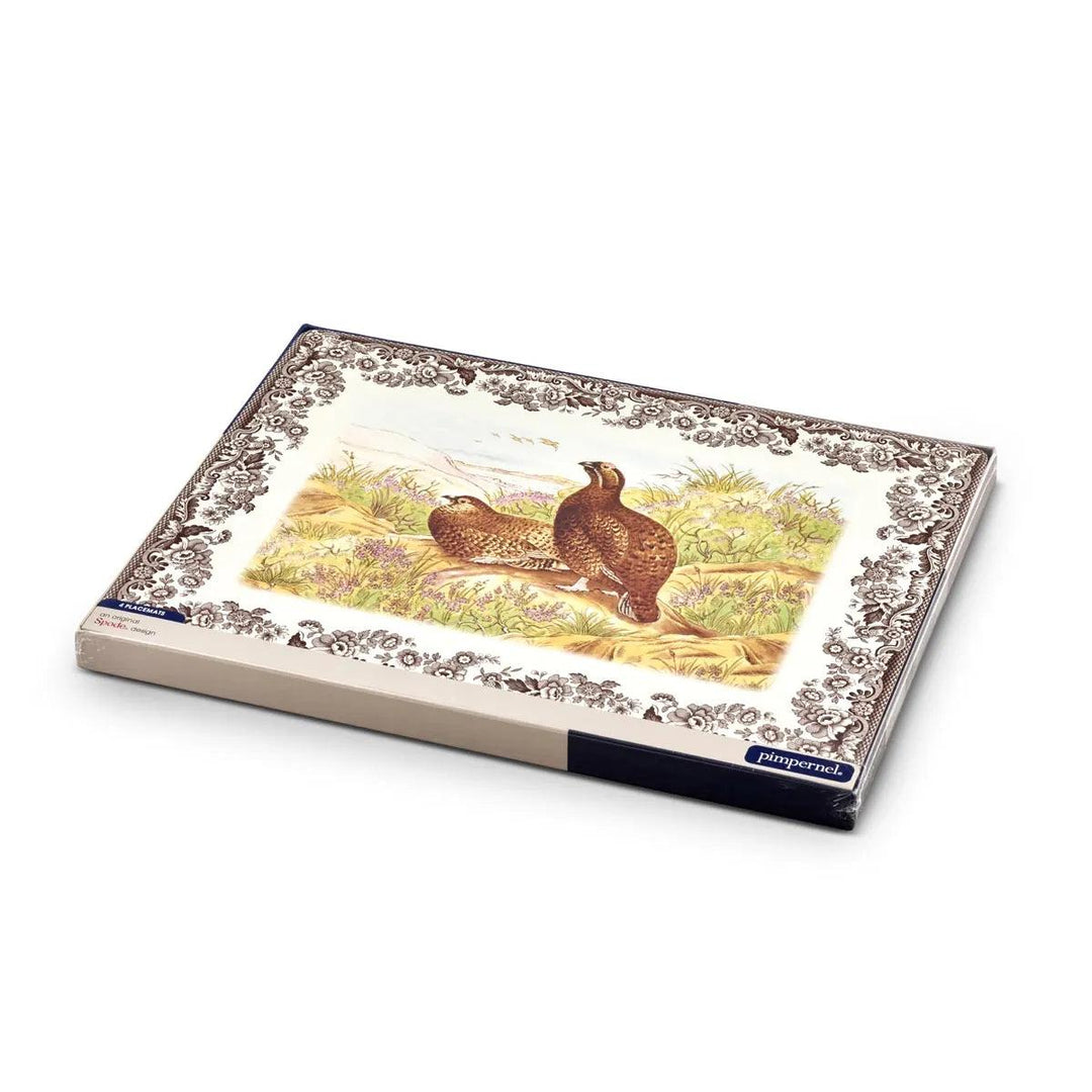 Spode Woodland Gamebird Rectangular Placemats (Set of 4)-Home/Giftware-Kevin's Fine Outdoor Gear & Apparel