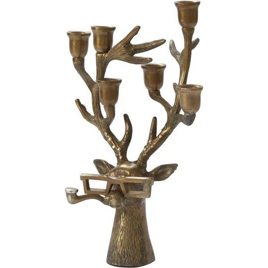 Glorious E+E Frankie Candelabra-Home/Giftware-Antique Gold-9"-Kevin's Fine Outdoor Gear & Apparel