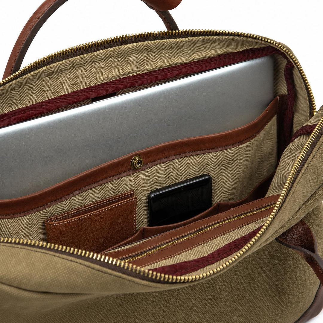 Kevin's Canvas & Leather Excutive Briefcase-Luggage-Kevin's Fine Outdoor Gear & Apparel