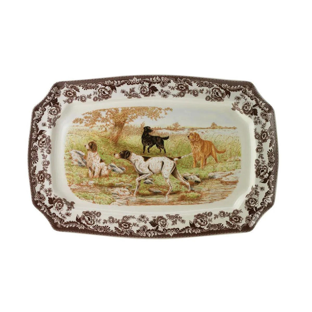 Spode Rectangular Hunting Dogs Platter-Home/Giftware-Kevin's Fine Outdoor Gear & Apparel