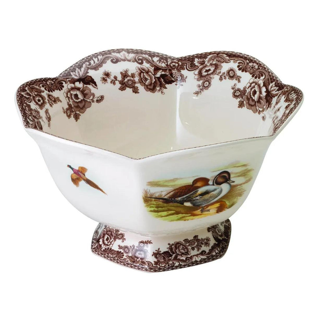 Spode Woodland Hexagonal 8.5" Footed Bowl-Home/Giftware-Kevin's Fine Outdoor Gear & Apparel