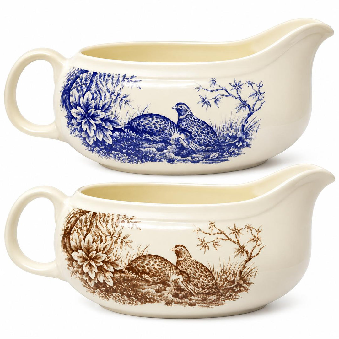 Quail China Sauce Boat-Home/Giftware-Kevin's Fine Outdoor Gear & Apparel