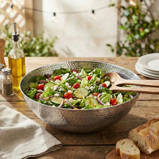 19.5" Hammered Round Salad Bowl/Beverage Tub-Home/Giftware-Kevin's Fine Outdoor Gear & Apparel