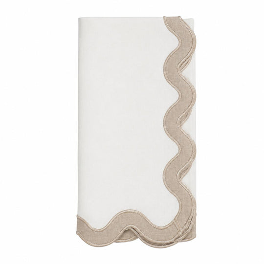 Stone Washed Scallop Napkin-Home/Giftware-Natural-Kevin's Fine Outdoor Gear & Apparel