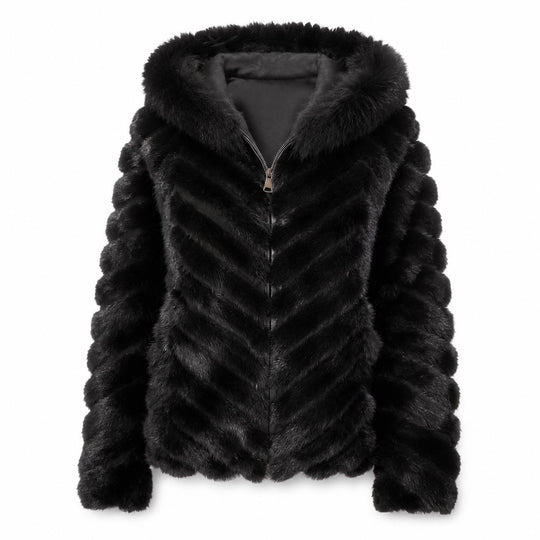 Mink Bomber Jacket-Women's Clothing-Black-XS-Kevin's Fine Outdoor Gear & Apparel