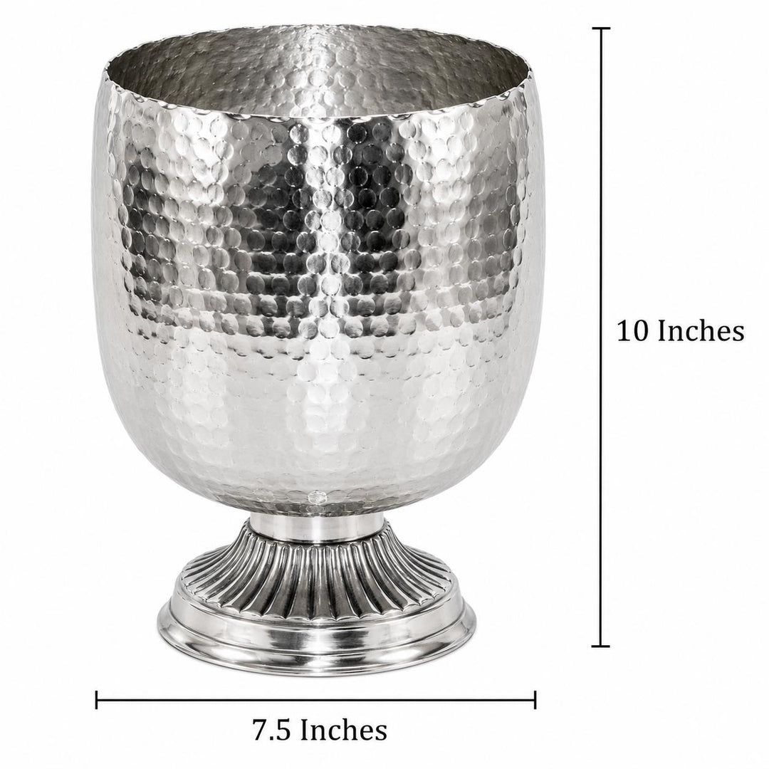 Hammered Pedestal Wine Chillers-Home/Giftware-10" x 7 1/2"-Kevin's Fine Outdoor Gear & Apparel