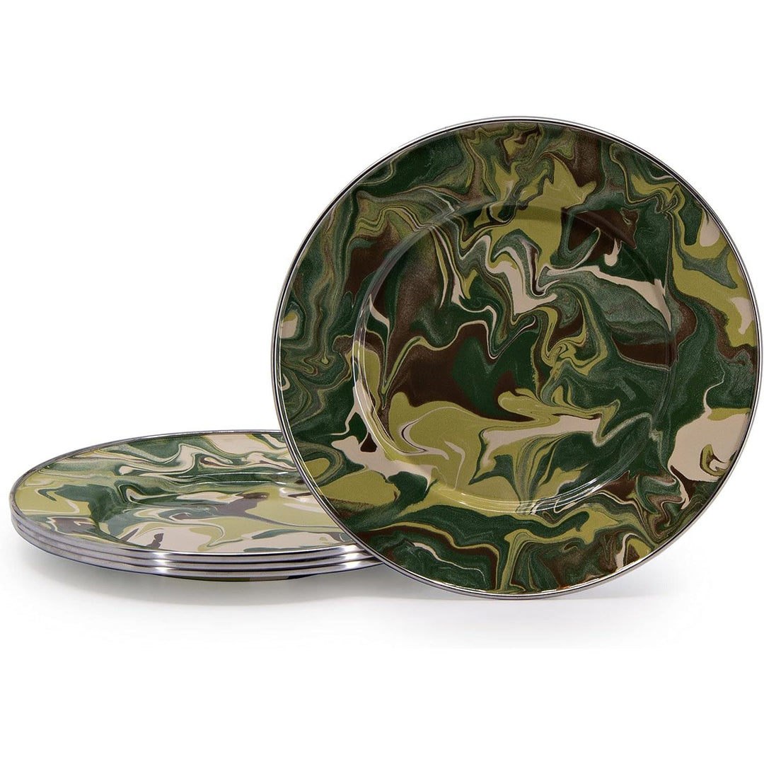 Golden Rabbit Enamelware Camouflage Sandwich Plates (Set of 4)-Home/Giftware-Kevin's Fine Outdoor Gear & Apparel