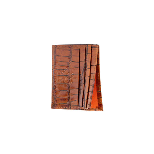 Martin Dingman Lodge Anthony Alligator Grain Executive ID Card Case-Men's Accessories-Chestnut-Kevin's Fine Outdoor Gear & Apparel