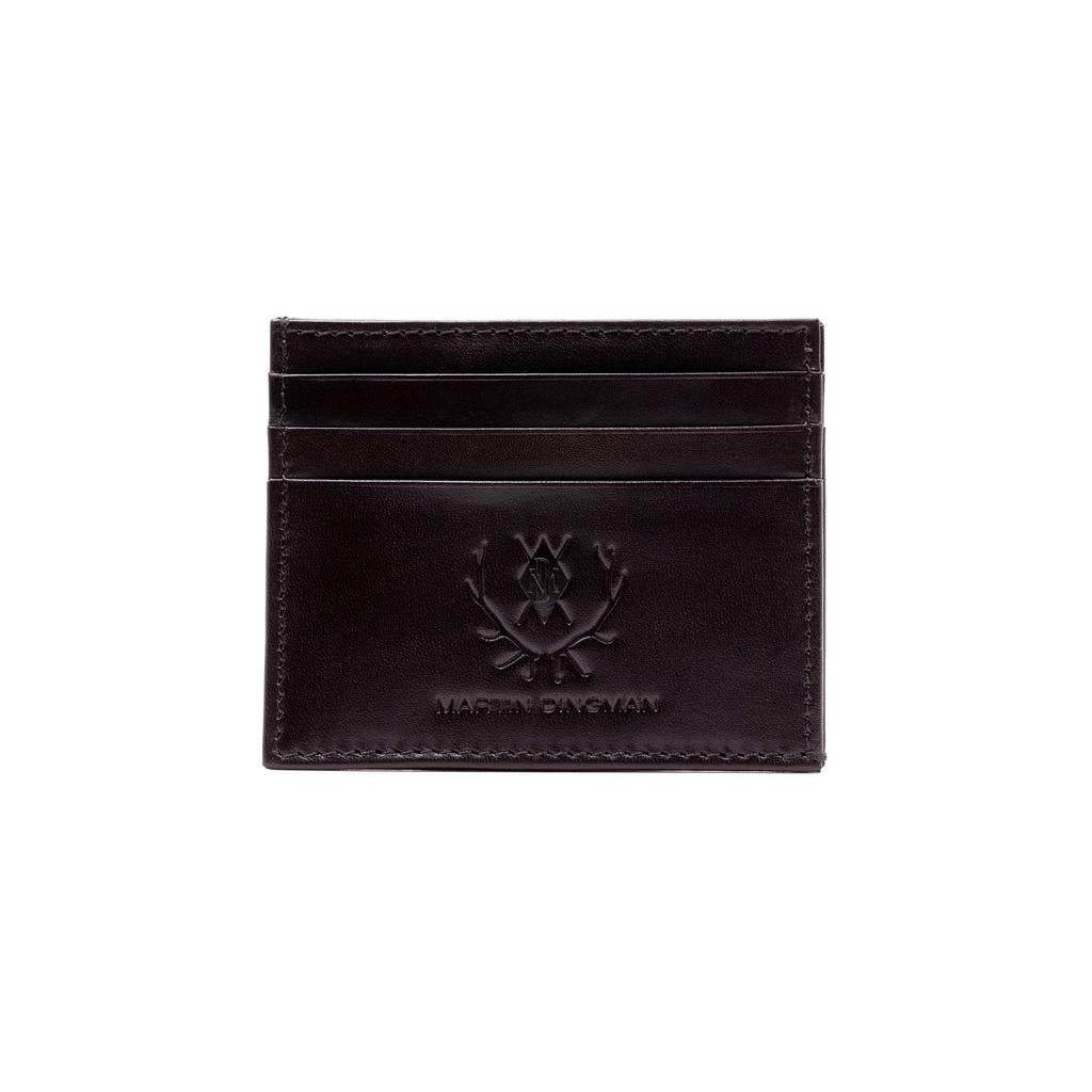 Martin Dingman Edward Saddle Leather Executive ID Card Case-Men's Accessories-Chocolate-Kevin's Fine Outdoor Gear & Apparel