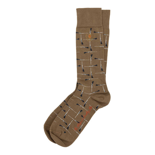 Martin Dingman Peruvian Pima Fancies Sock-Men's Accessories-Rifle British Khaki-Kevin's Fine Outdoor Gear & Apparel
