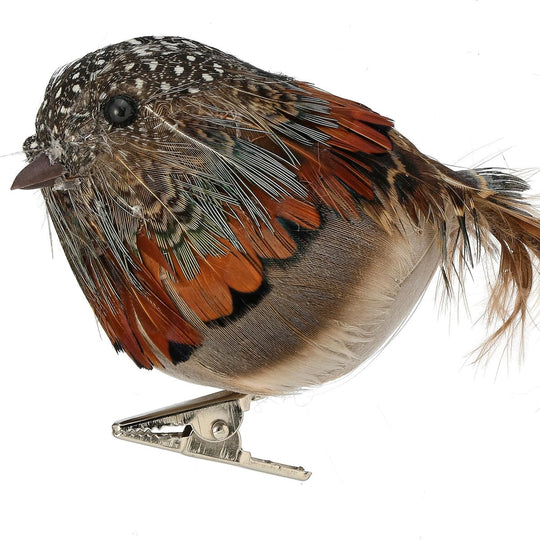 20 cm Naturfeder-Vogel-Ornament