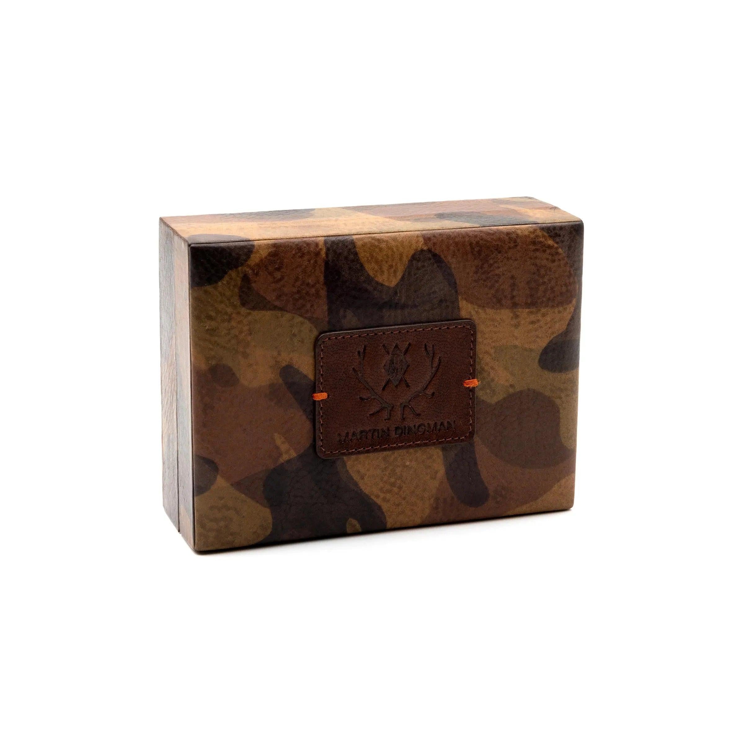 Martin Dingman Italian Saddle Leather Royal Flush Playing Cards Case-Home/Giftware-Grey Camo-Kevin's Fine Outdoor Gear & Apparel