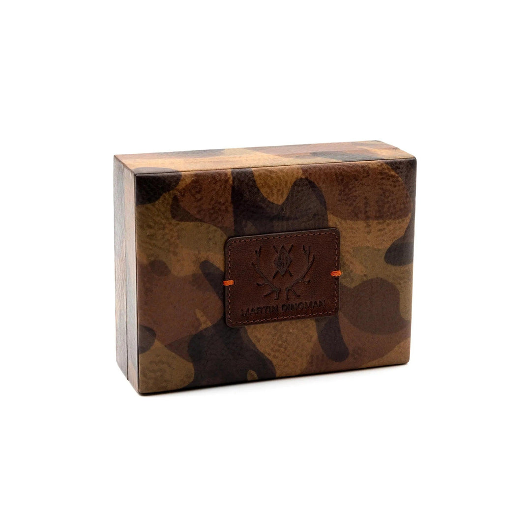 Martin Dingman Italian Saddle Leather Royal Flush Playing Cards Case-Home/Giftware-Grey Camo-Kevin's Fine Outdoor Gear & Apparel