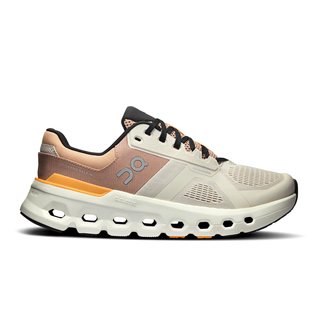 On Running Women's Cloudrunner 2 Wide Shoes-Women's Footwear-Pearl | Tangerine-6-Kevin's Fine Outdoor Gear & Apparel