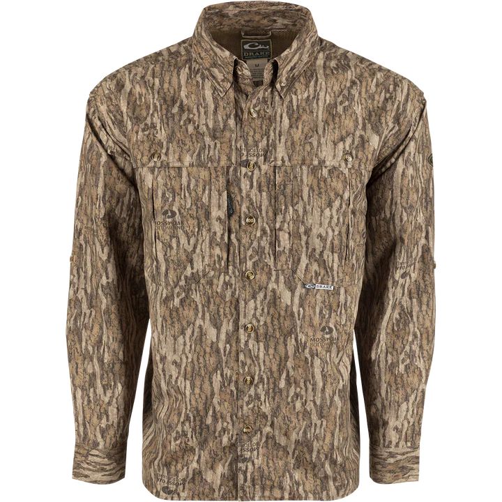 Drake EST Camo Wingshooter's L/S Shirt-Men's Clothing-Kevin's Fine Outdoor Gear & Apparel
