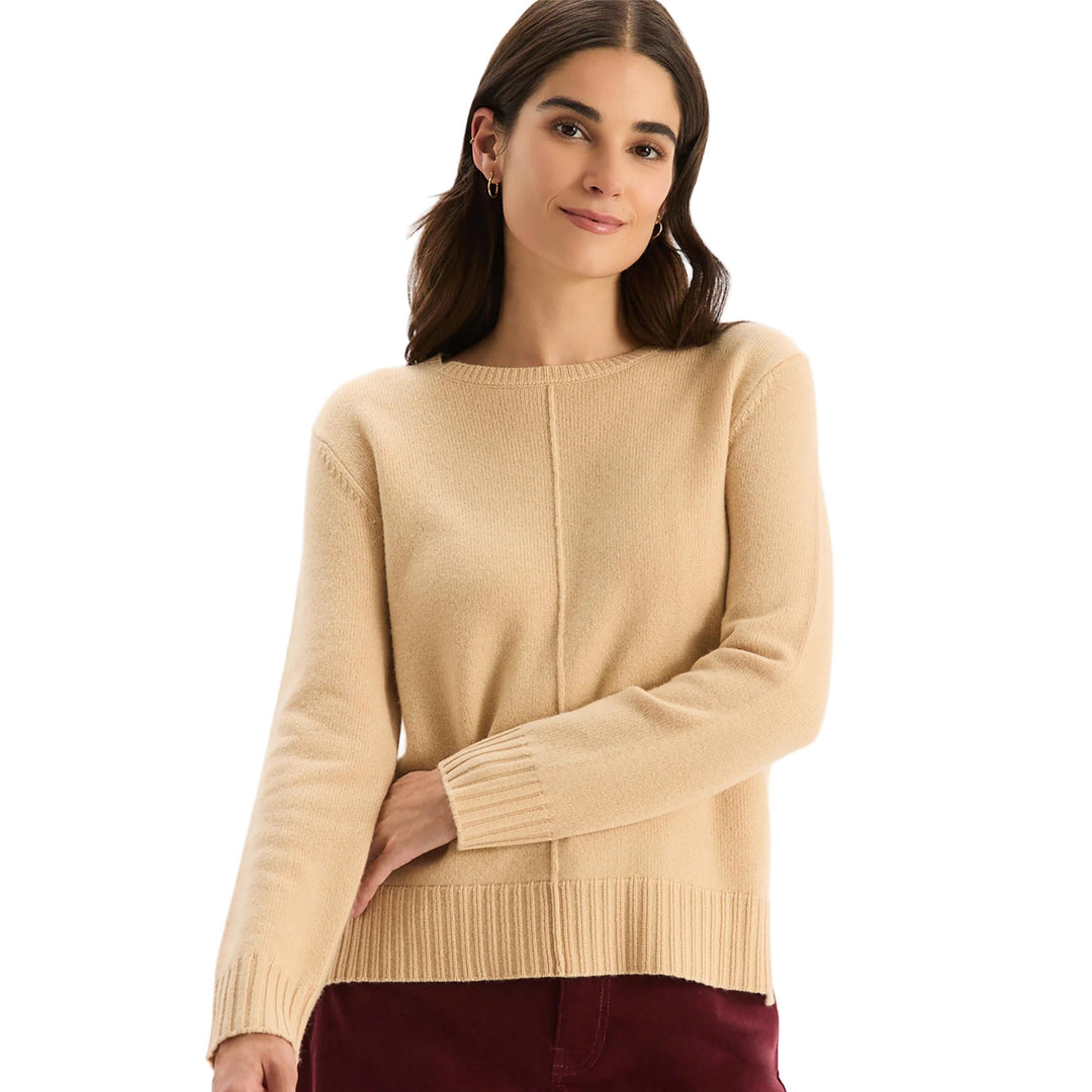 Tyler Boe Asha Cashmere Center Stitch Sweater-Women's Clothing-Eggshell-XS-Kevin's Fine Outdoor Gear & Apparel