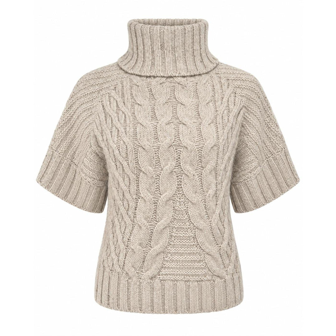 Autumn Cashmere Chunky Cable Tabard Relaxed Turtleneck