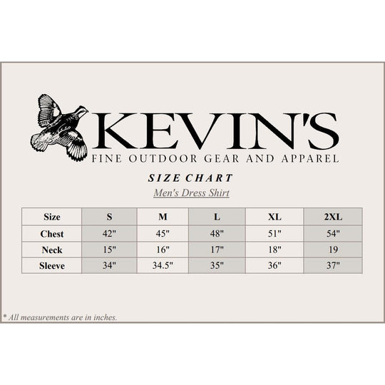 Kevin's Ergonometric Egyptian Cotton Long Sleeve Shirt-Men's Clothing-Kevin's Fine Outdoor Gear & Apparel